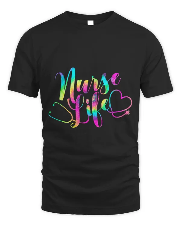Nurses Day Life Tie Dye Heart Stethoscope Nurse Week 2
