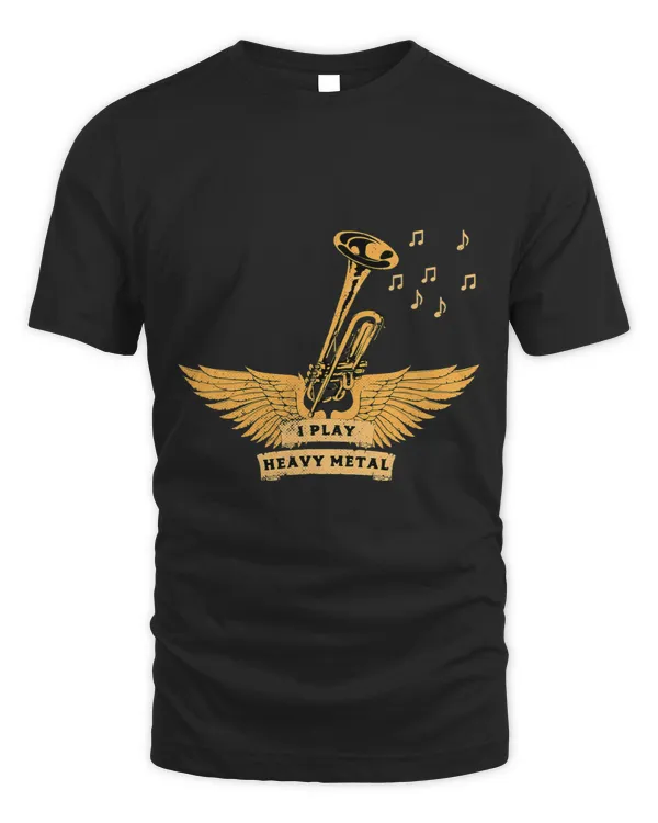Trumpet Lover Shirt I Play Heavy Metal Instrument Orchestra