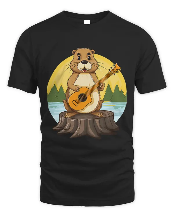 Guitarist Cute Beaver With A Guitar Cottagecore Aesthetic 3 Guitar
