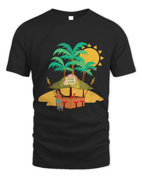 Sun palm trees pretty girls beaches and tiki bars