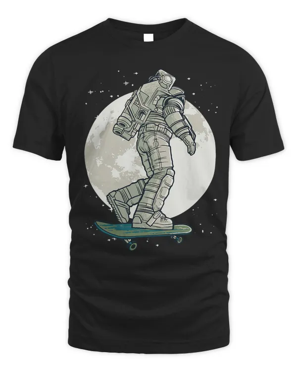 Skater Skateboard Moon Astronaut Design Gift