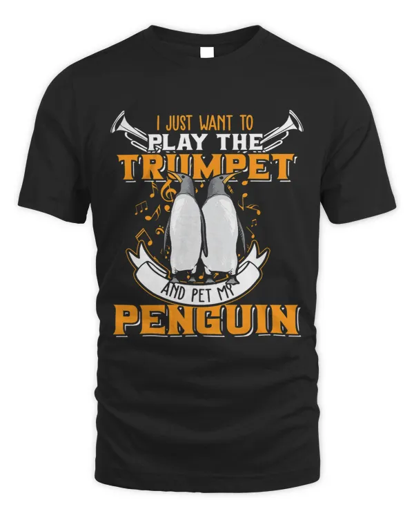 Trumpet Lover Penguin Animal Jazz Musician Marching Band