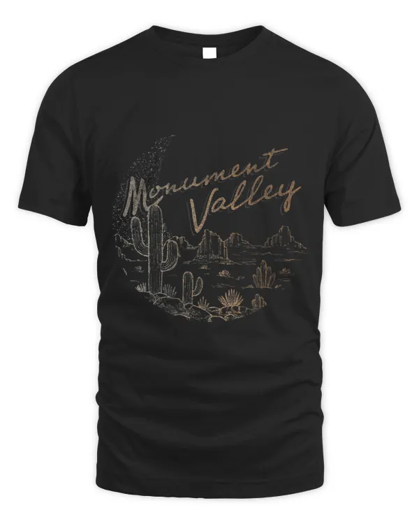Trendy Monument Valley Crescent Moon Desert Scene
