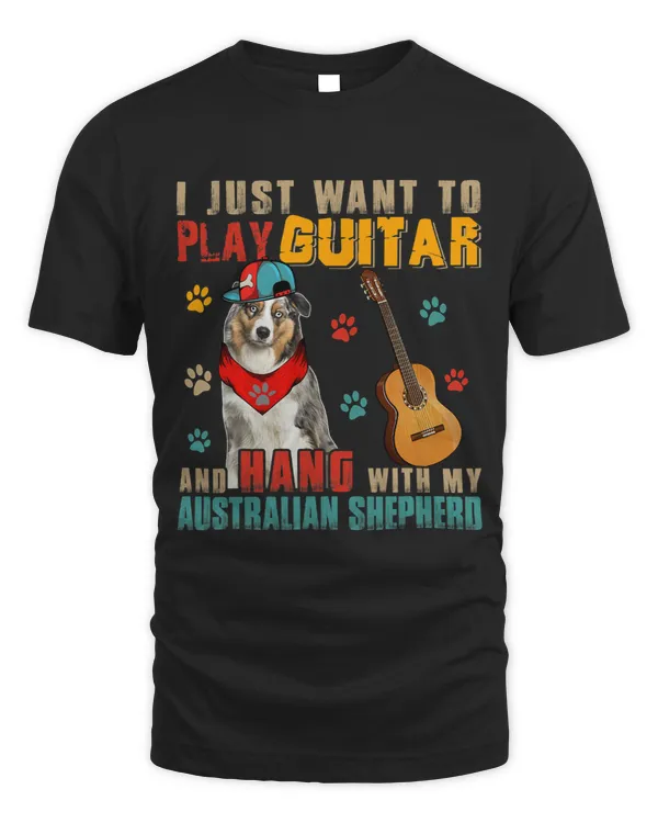 Guitarist Play Guitar And Hang With My Australian Shepherd