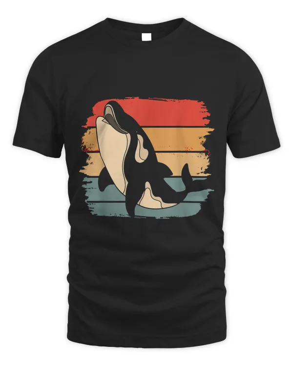 Retro Killer Whale Sea Ocean Animal Gift Aquarium Orca