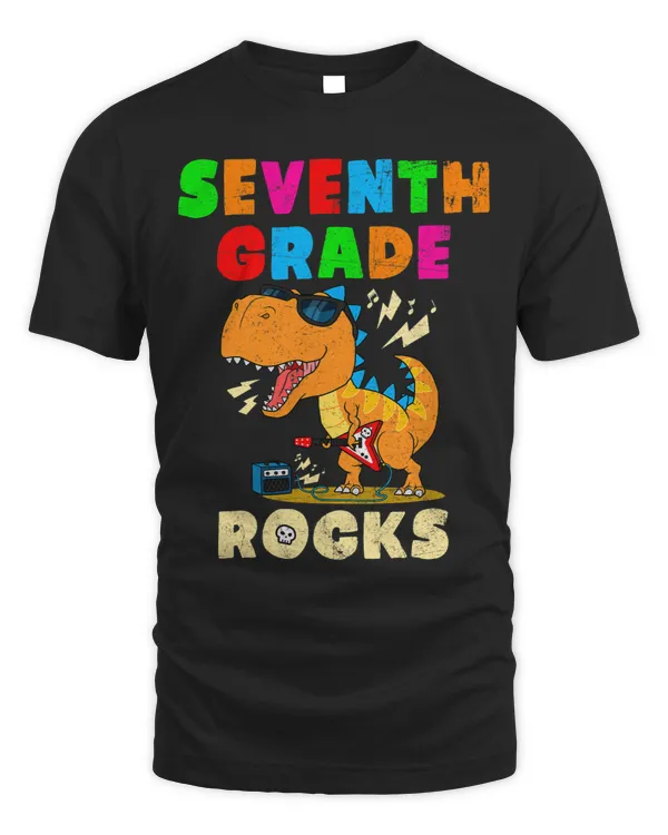 Guitarist Seventh grade Rocks trex Dinosaur Guitar 1st Day of School Guitar