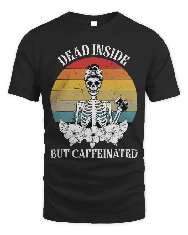 Funny Coffeemaker skeleton skull flowers vintage clothing