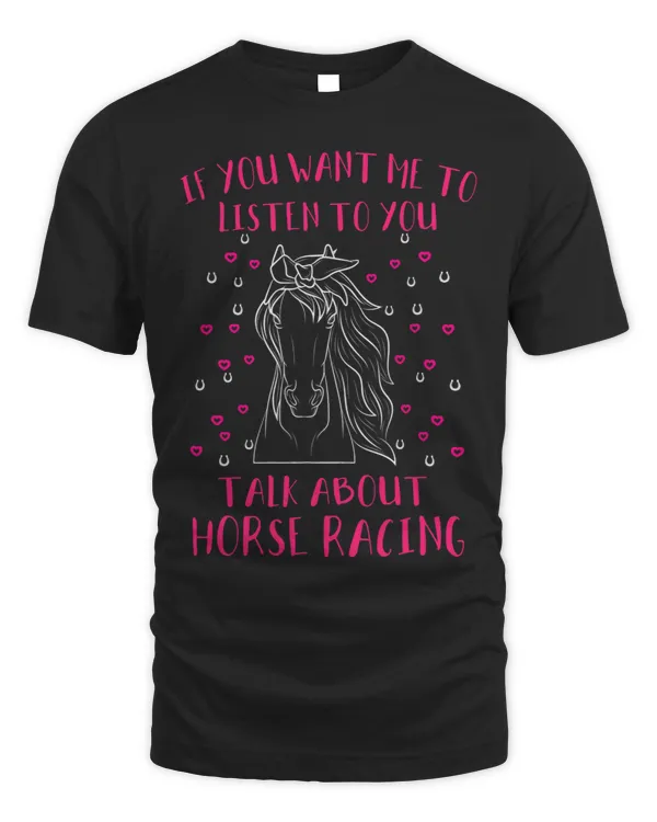 Funny Cute Girls Horse Racing Race Derby Day I Horses Lover