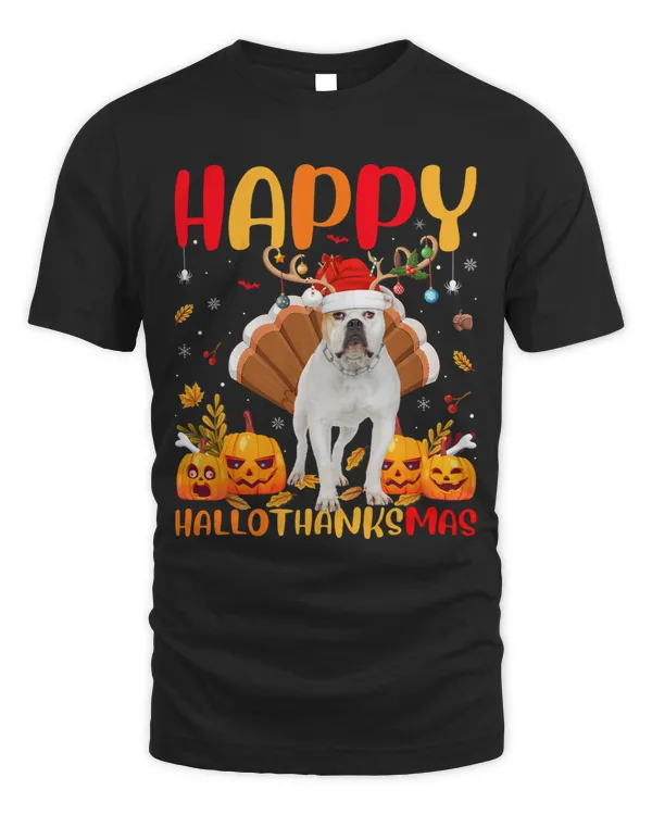 Funny Dog Lover Happy American Bulldog HelloThanksMas