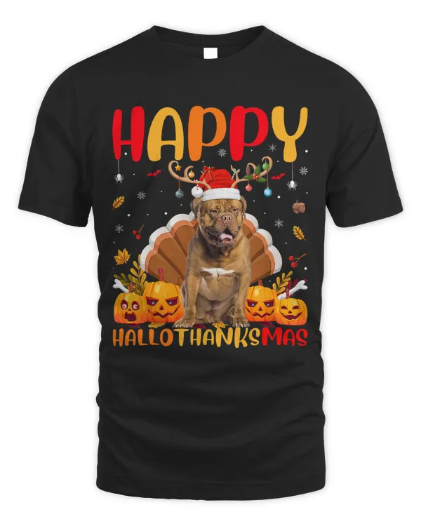 Funny Dog Lover Happy Dogue De Bordeaux Dog HelloThanksMas