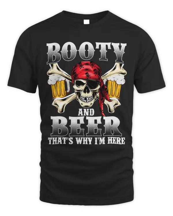Funny Pirate Booty Shirt Men Jolly Roger Women Freebooter 332