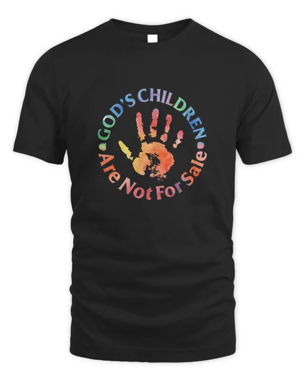 God's Children Are Not For Sale Shirt, Hand Prints Inspirational Shirt, Protect Our Children Shirt Trending Quotes