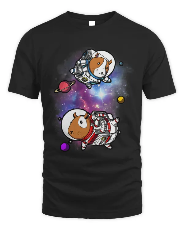 Retro Guinea Pig In Space Vintage Animal Arts Cute Pet Lover