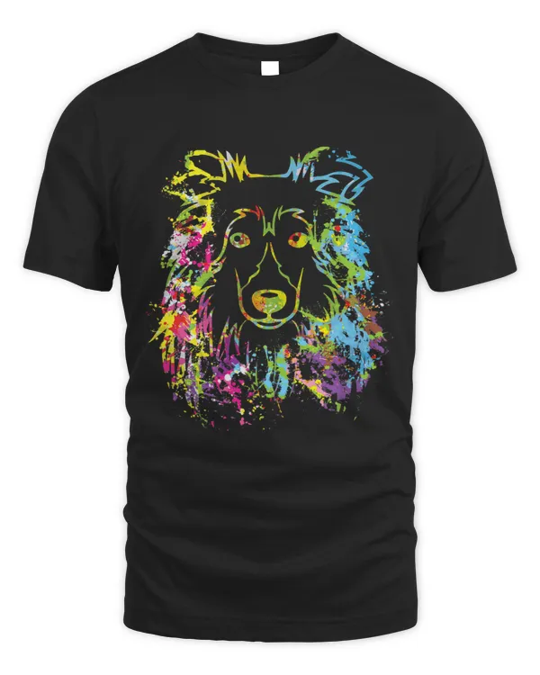 Splash Art Sheepdog Artistic Dog Lover Whisperer