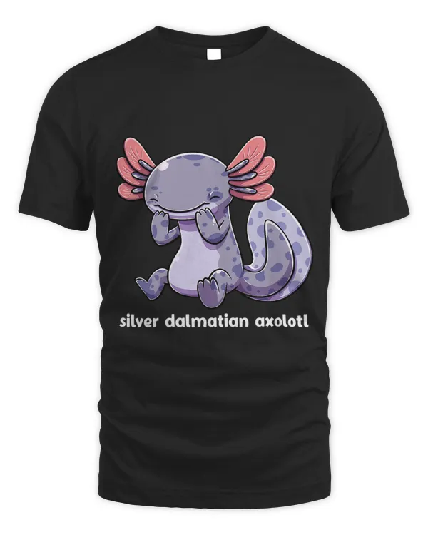 Silver Dalmatian Axolotl Melanoid Mexican Salamander Fish