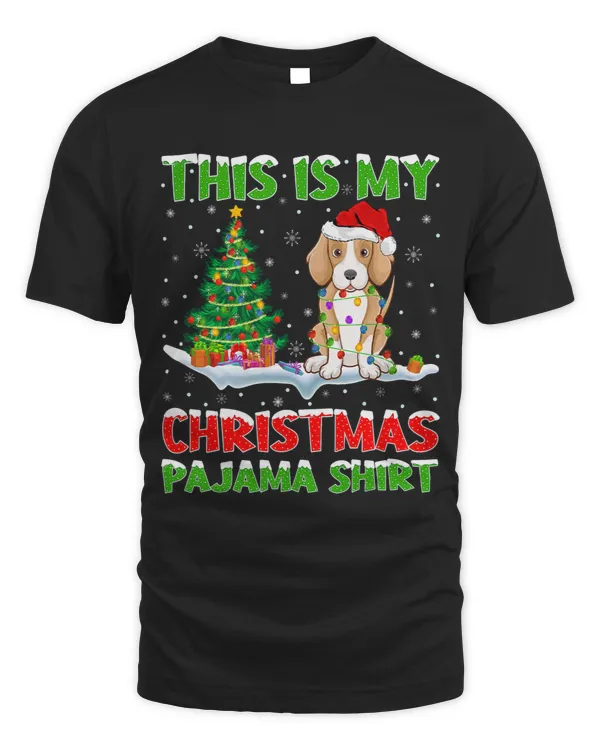 This Is My Christmas Pajama Shirt Foxhound Dog Christmas