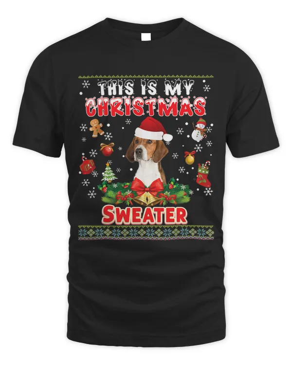 This Is My Christmas Sweater English Foxhound Dog Ugly Merry