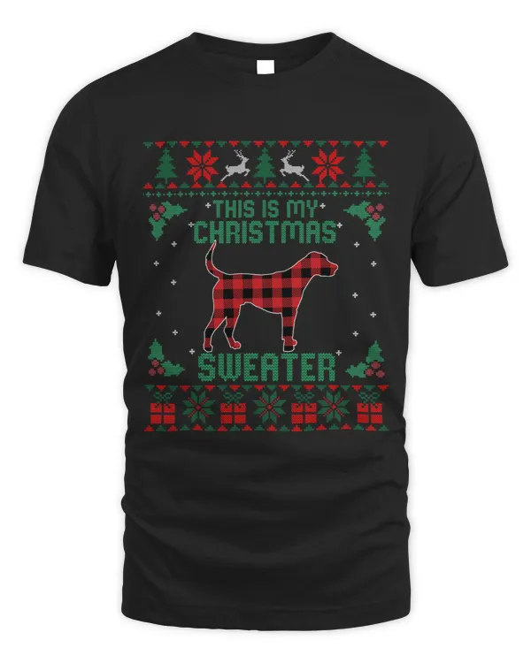 This Is My Christmas Sweater Foxhound Dog Lover Ugly Xmas