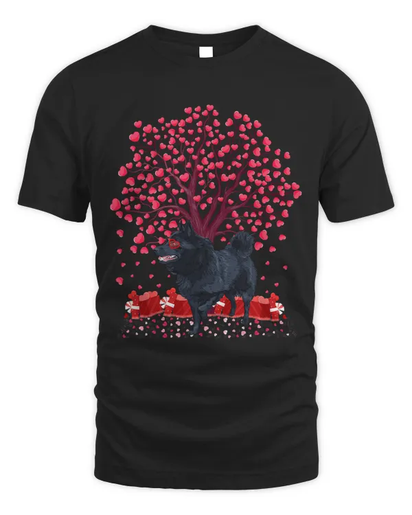 Schipperke Dog Lover Heart Tree Schipperke Valentines Day
