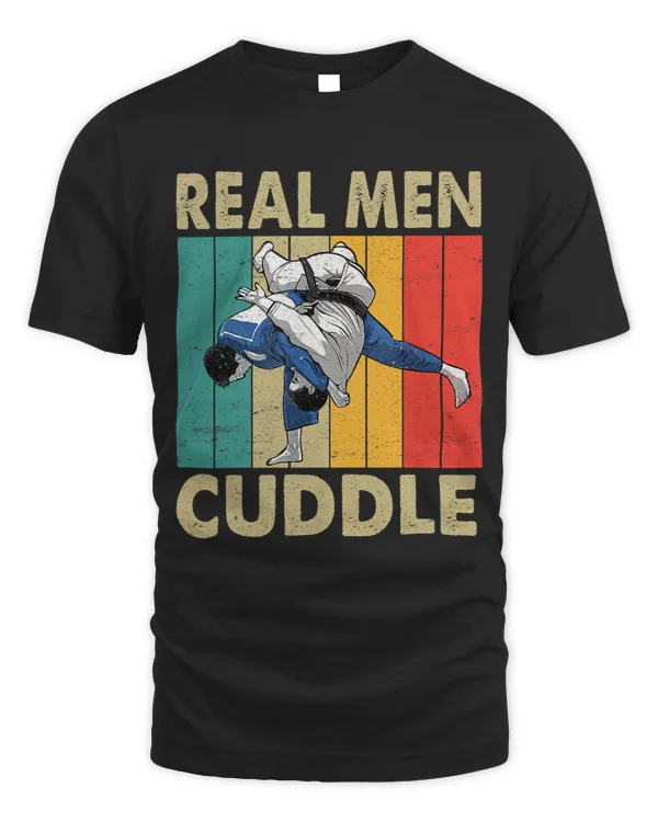 Real Men Cuddle Funny Vintage BJJ Brazilian Jiu Jitsu