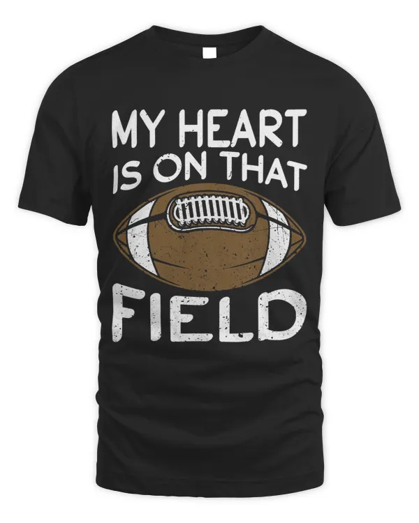 My Heart is On the Field Footbal Heart MotherSports Lover 2