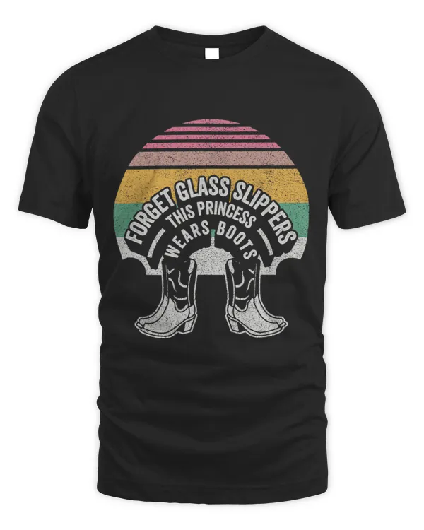 Retro This Princess Wears Boots Cowboy Western Cowgirl Girls 1
