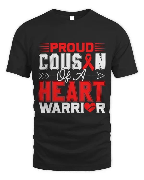 Proud Cousin Of A Heart Warrior Heart Disease Awareness Mont