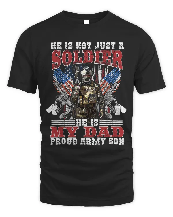 Red Friday He Is Not Just A Soldier Proud Army Son Mens Dad