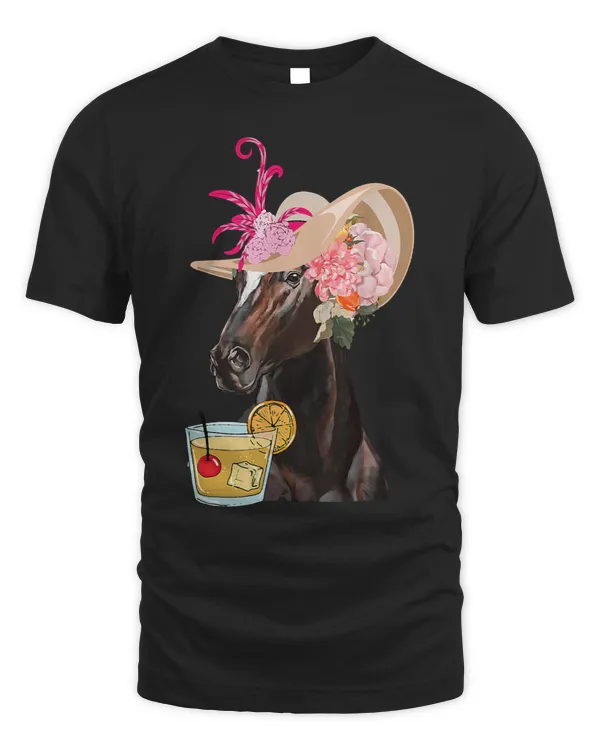 Funny Horse Drinking Party Horse Racing Derby Day Kentucky KY