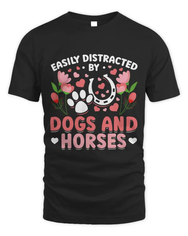 Funny Horse Easily Distracted By Dogs And Horses 24