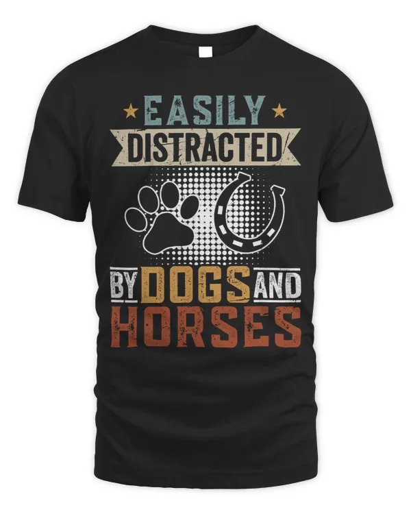 Funny Horse Easily Distracted By Dogs And Horses 25