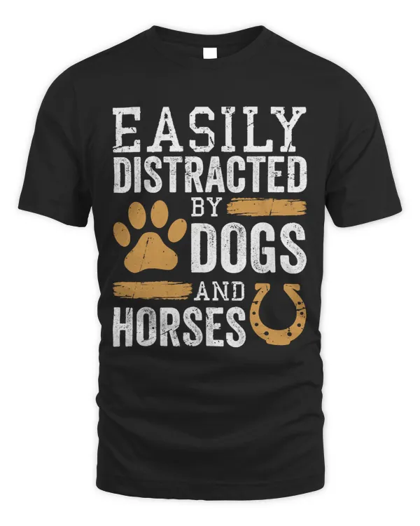 Funny Horse Easily Distracted By Dogs And Horses 26