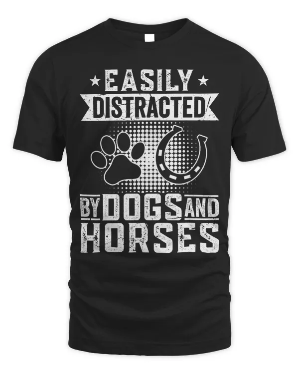 Funny Horse Easily Distracted By Dogs And Horses 28