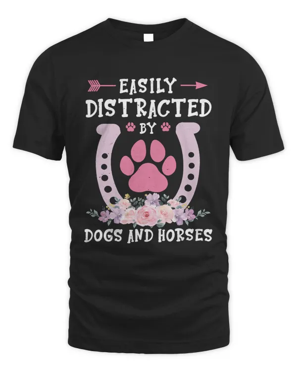 Funny Horse Easily Distracted By Dogs And Horses Dog and Horse Lover