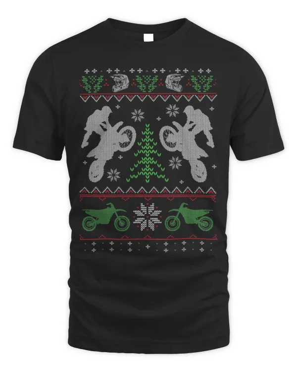 Dirtbike Motorcross Motorcycle Ugly Christmas