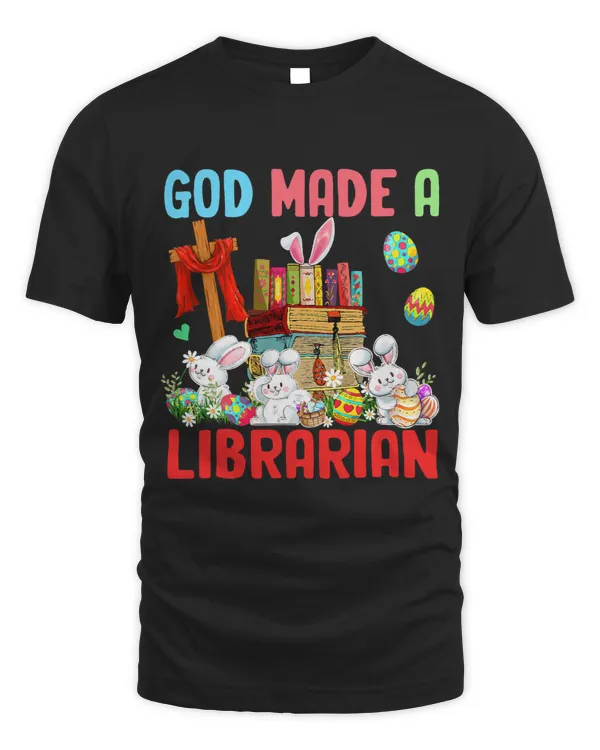Proud Made A Librarian Three Easter Bunnies Hunting Eggs