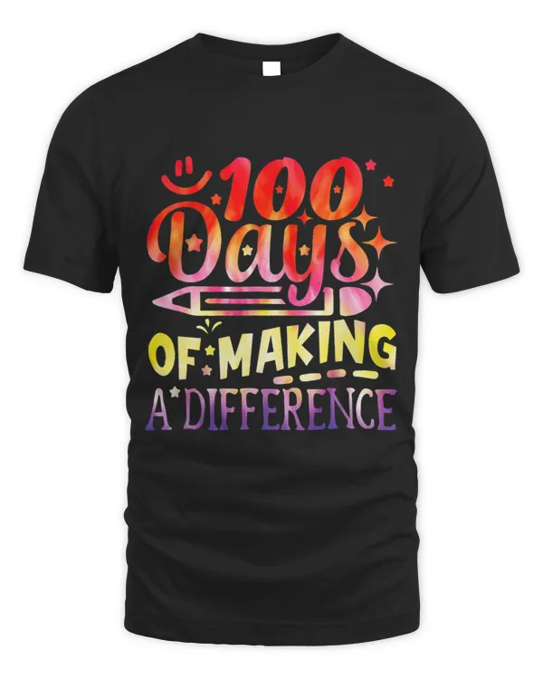Retro 100 Days Of Making A Difference Happy 100 Days Of