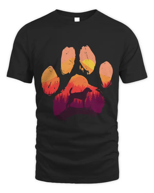Paw American Foxhound Dog Mom Dad Mountains Sunset Dog Mom D