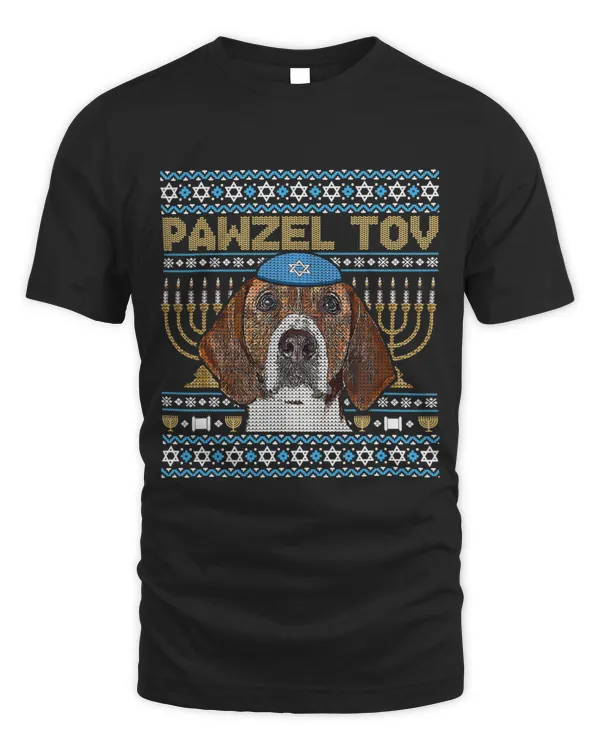 Pawzel Tov Jewish American Foxhound Dog Funny Hanukkah