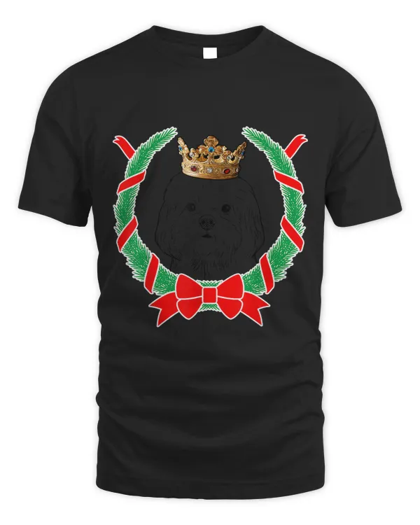 Peekapoo Wearing Crown Christmas Dog
