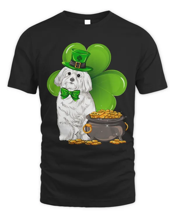 St Patricks Day Maltese Shamrock Pet Dog Lover