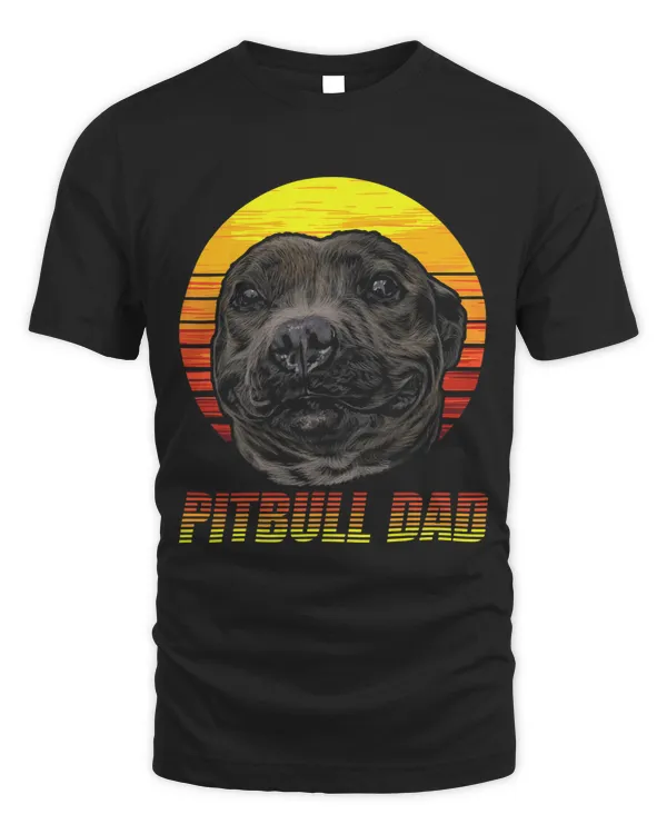 Proud Pitbull Dog Dad Papa American Bull Terrier Dog Lover