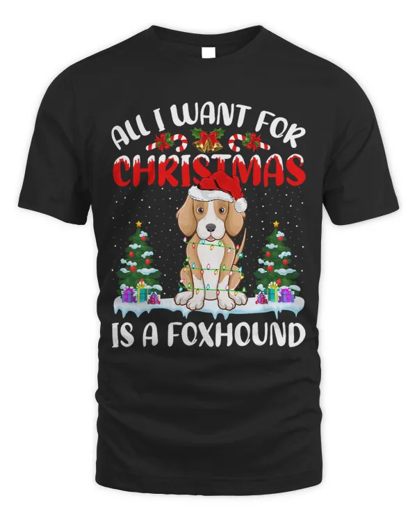 Funny Santa Hat All I Want For Christmas Is A Foxhound