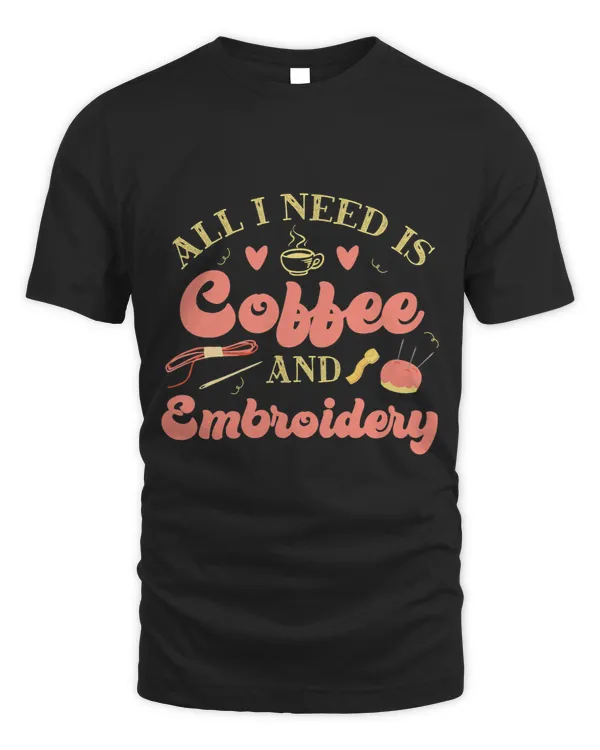 Coffee And Embroidery Design For Crafts Addicts