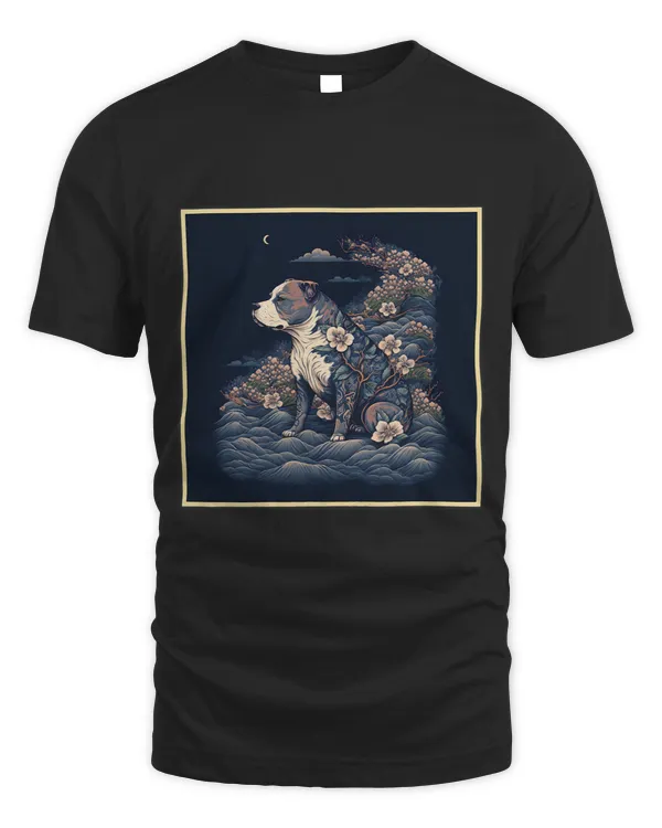 Surrealism Japanese Painting PitBull dog 1