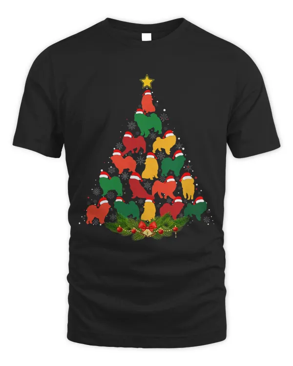 Xmas Matching Holiday Outfits Chow Chow Dog Christmas Tree