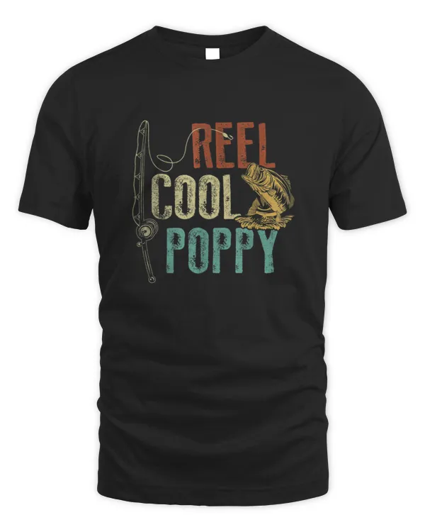 Reel Cool Poppy Fishing Grandpa Gift Father's Day Fisherman Vintage