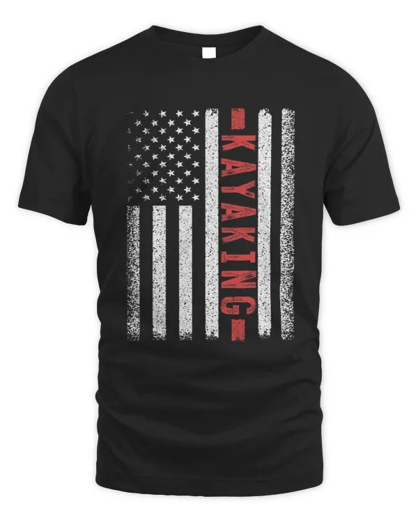 Kayaking American Flag 4th of July Cool Kayaker Novelty