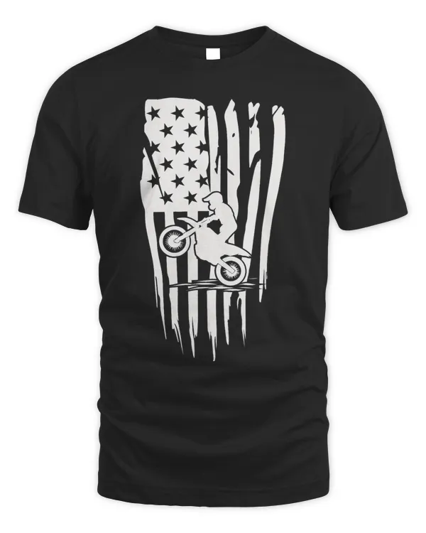 Mens Motorcross Gear Gifts USA Flag American Themed Decor Apparel