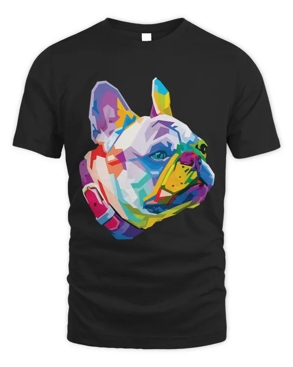 Colorful French bulldog Cute Geometric Dog pop art syle